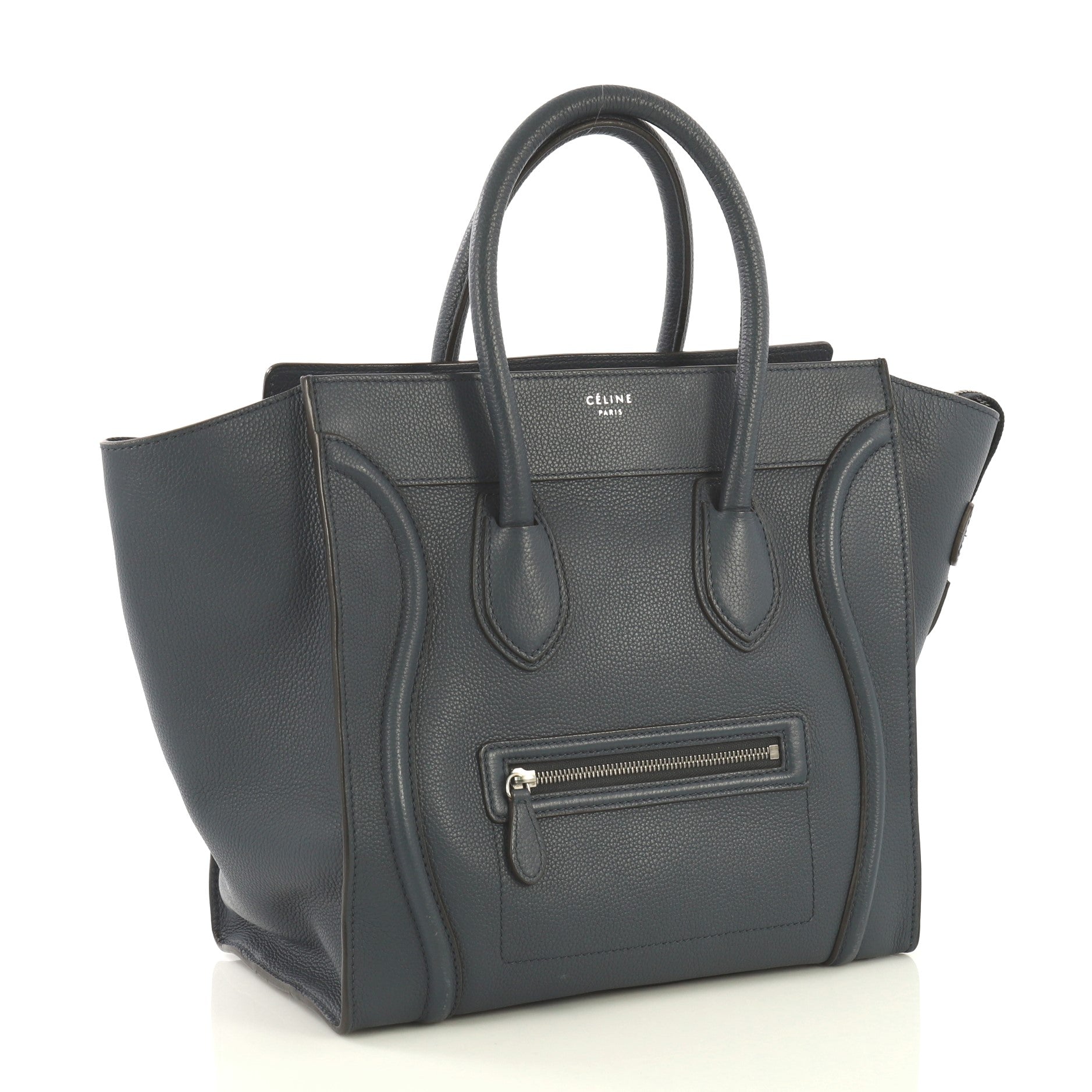 Luggage Handbag Grainy Leather Mini