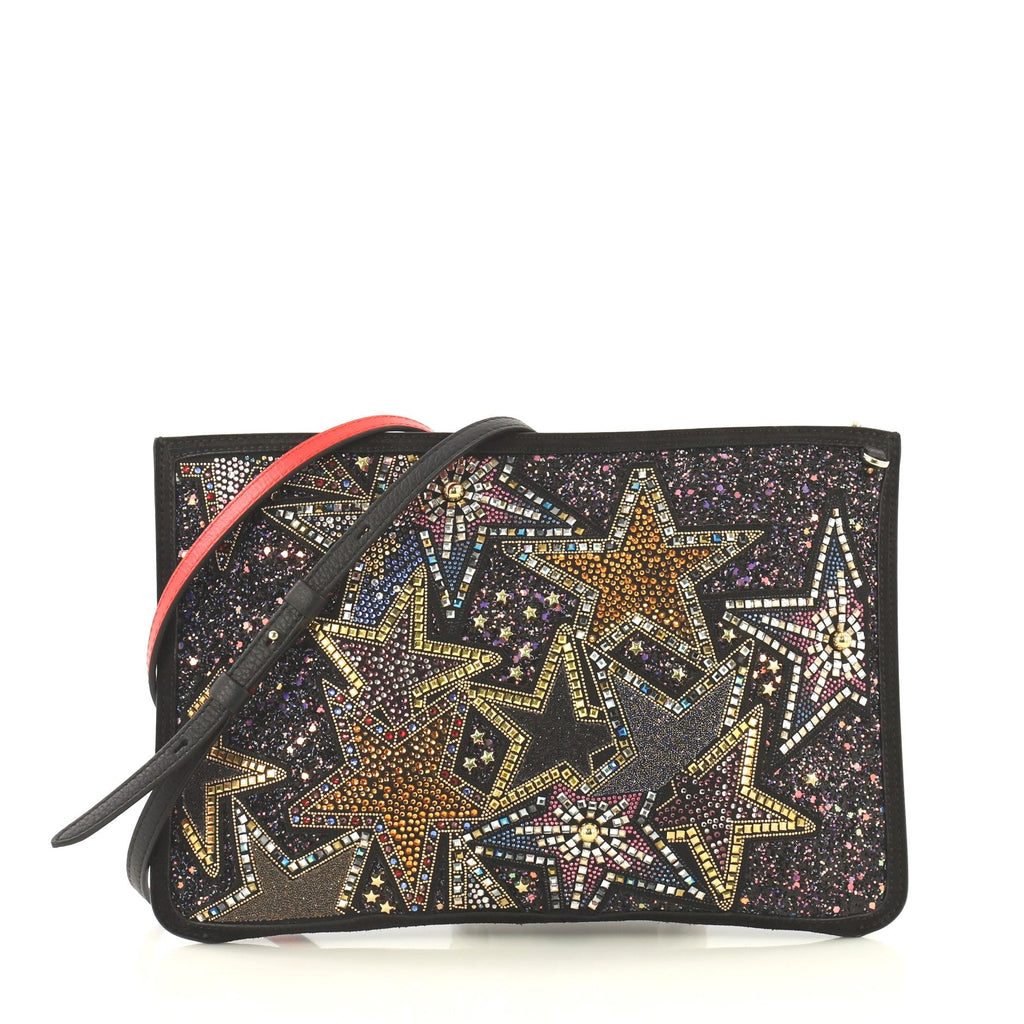 Loubiclutch Embellished Leather