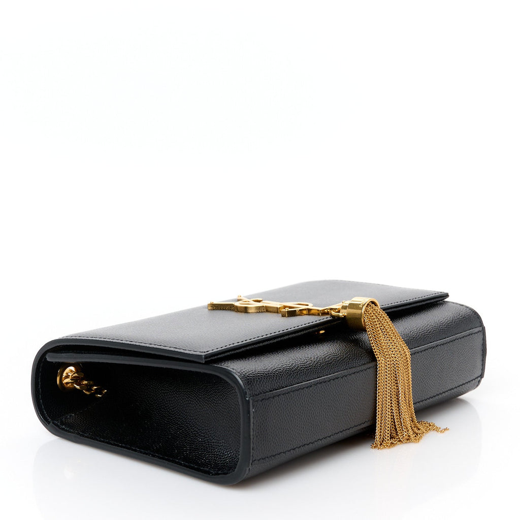 Grain De Poudre Small Classic Monogram Kate Tassel Satchel Black