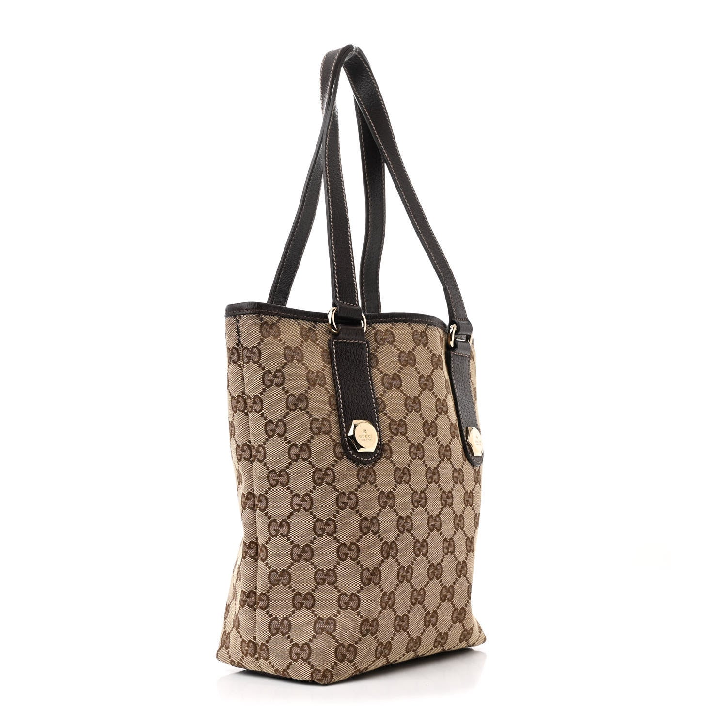 Monogram Small Charmy Tote Dark Brown