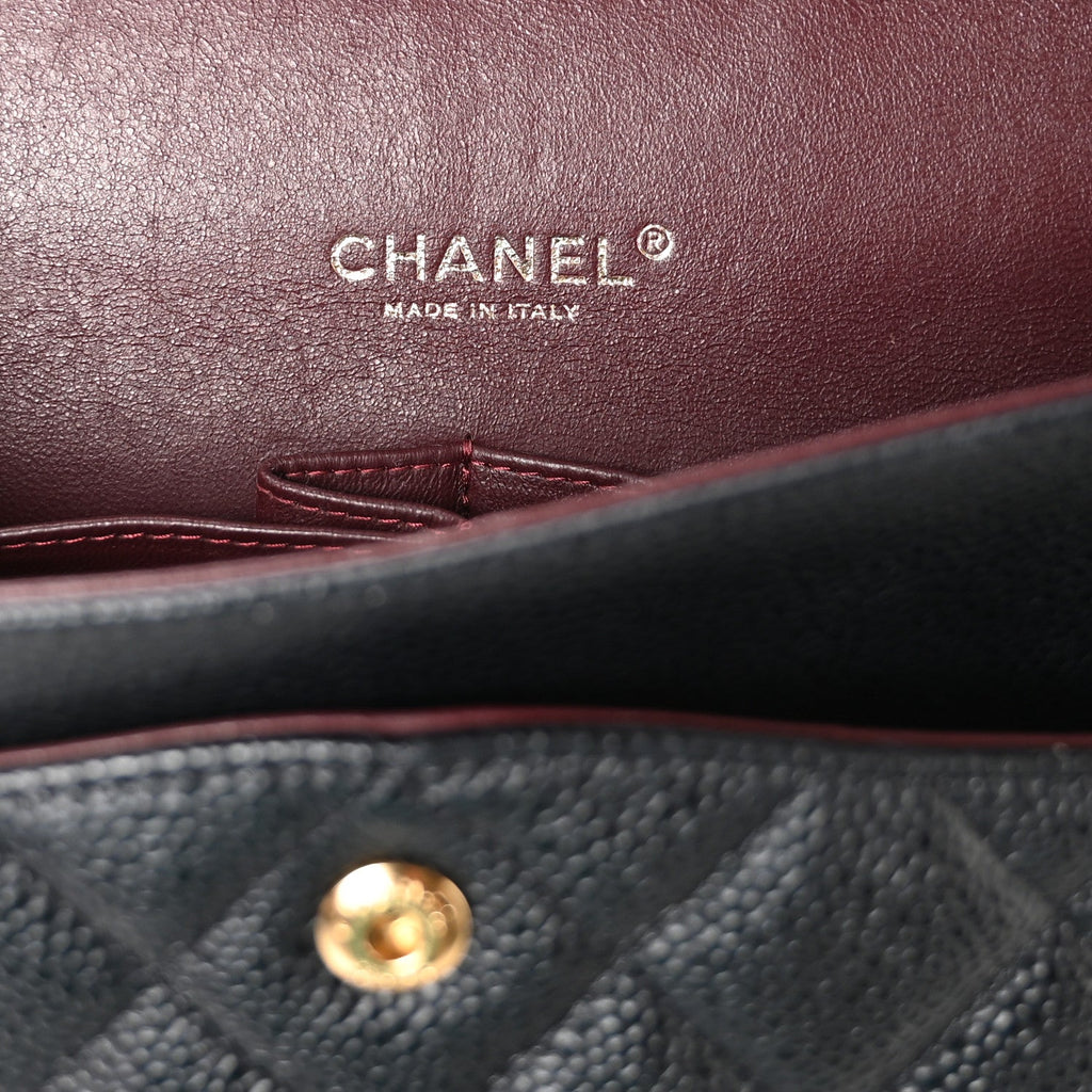 Caviar Quilted Maxi Double Flap Black