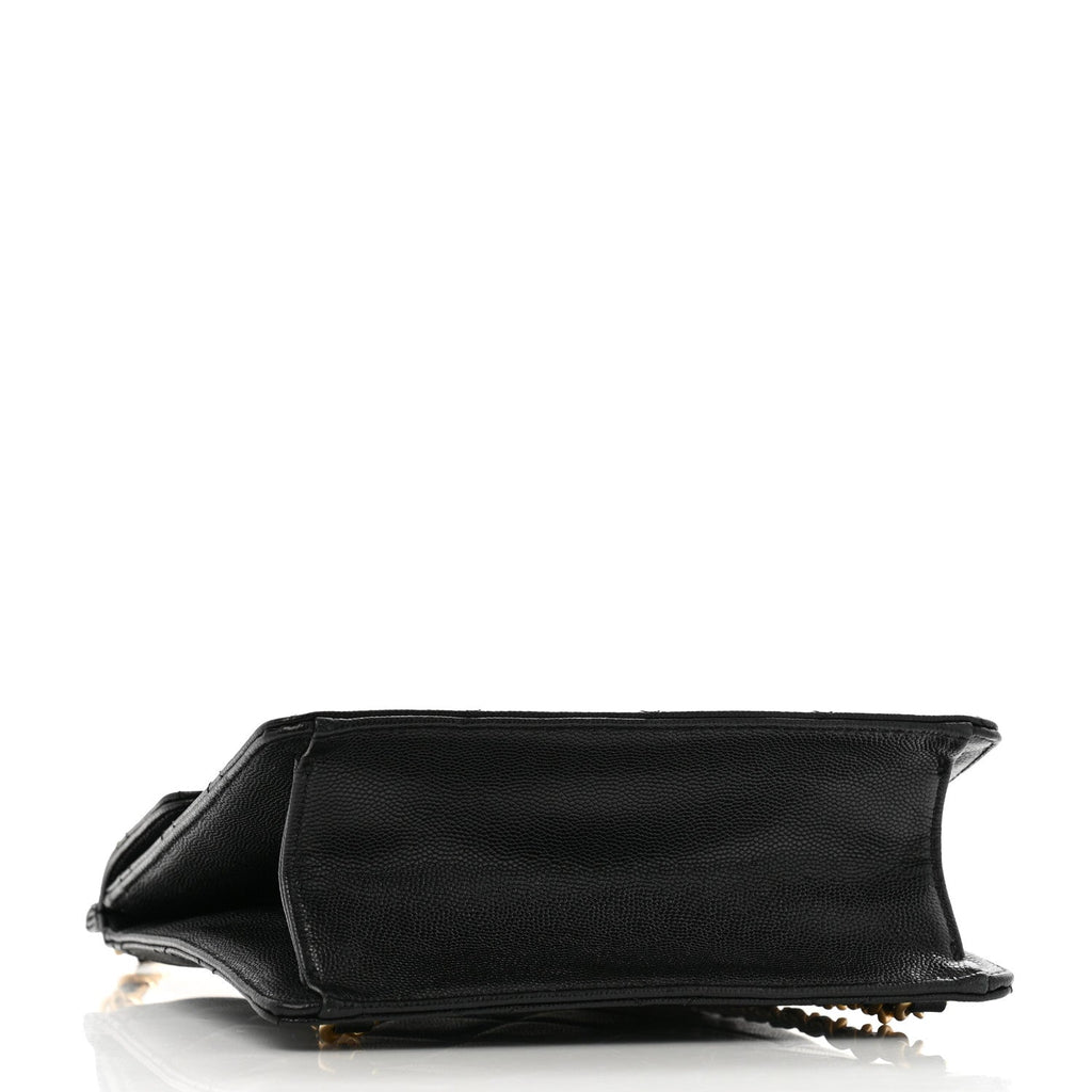 Caviar Quilted Chain Backpack Black