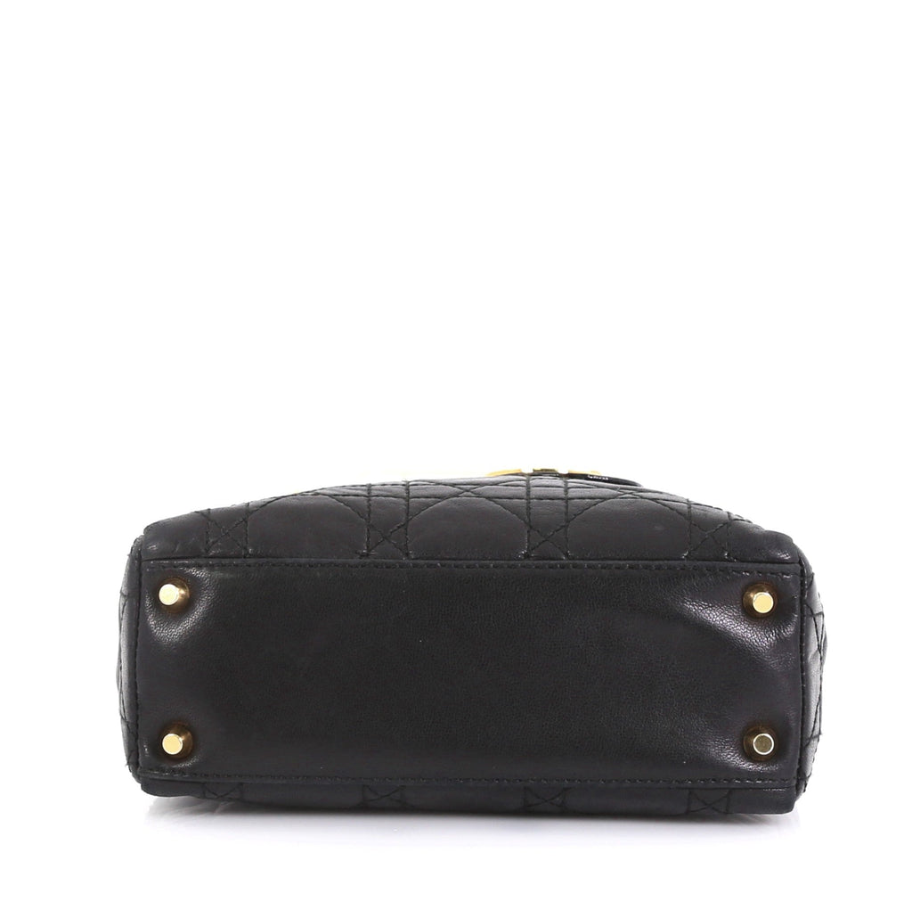 Lady Dior Handbag Cannage Quilt Lambskin Mini