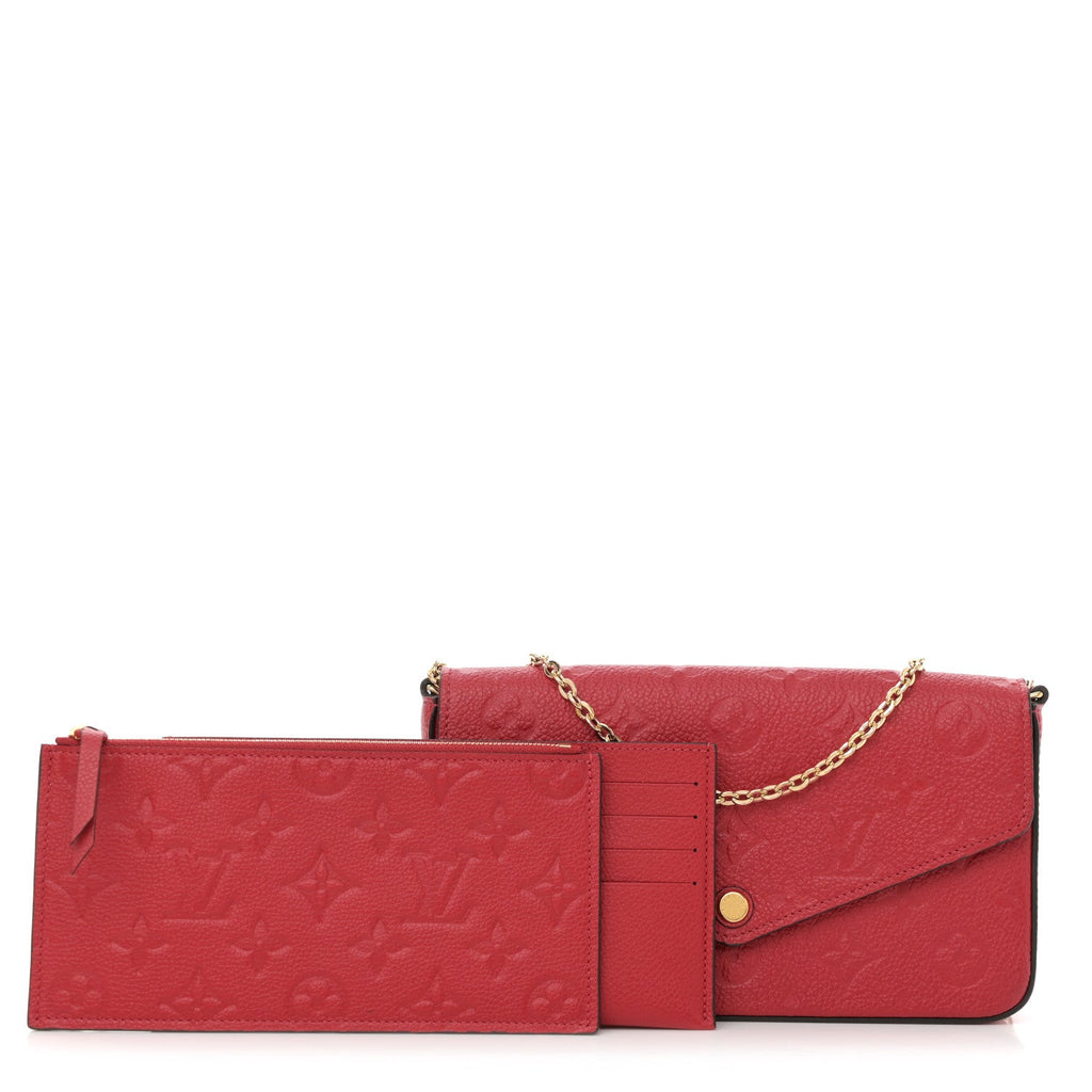 Empreinte Pochette Felicie Chain Wallet Scarlet