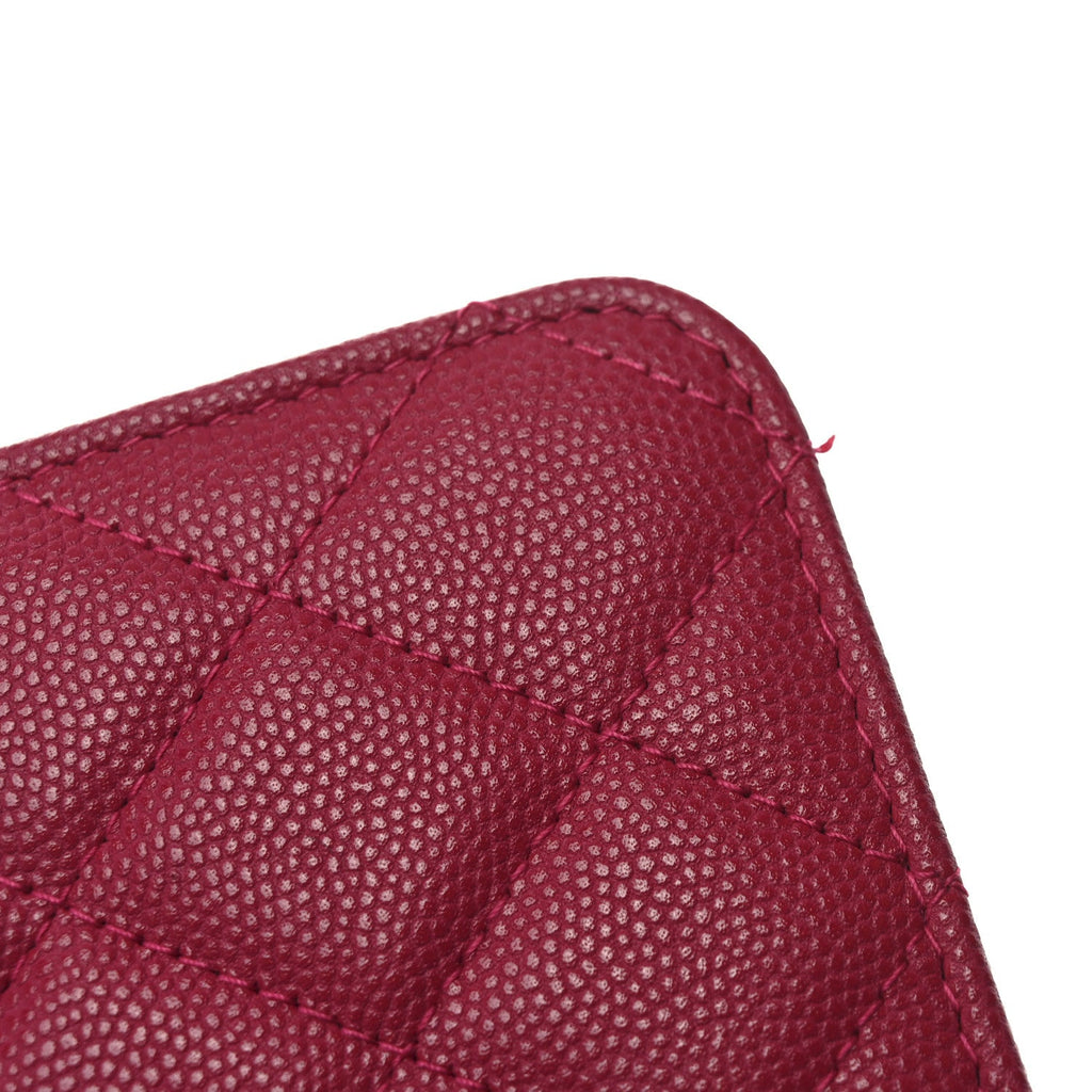 Caviar Quilted Golden Class Wallet On Chain WOC Fuchsia