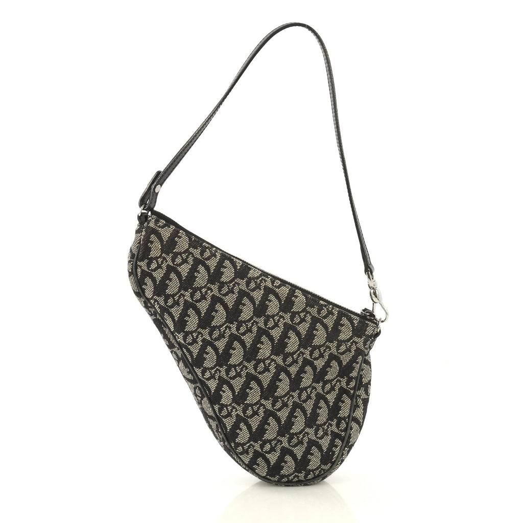 Vintage Saddle Bag Diorissimo Canvas Mini