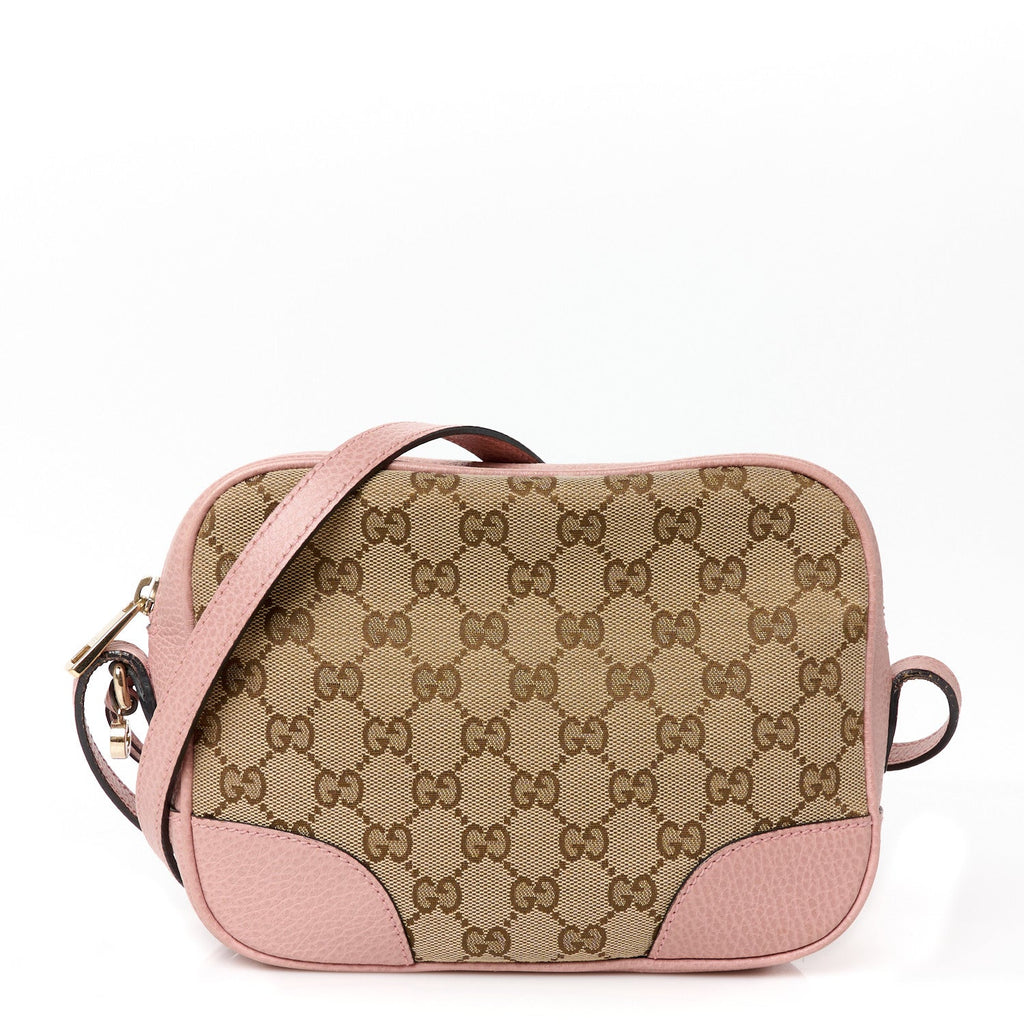 Monogram Mini Bree Messenger Bag Beige Soft Pink