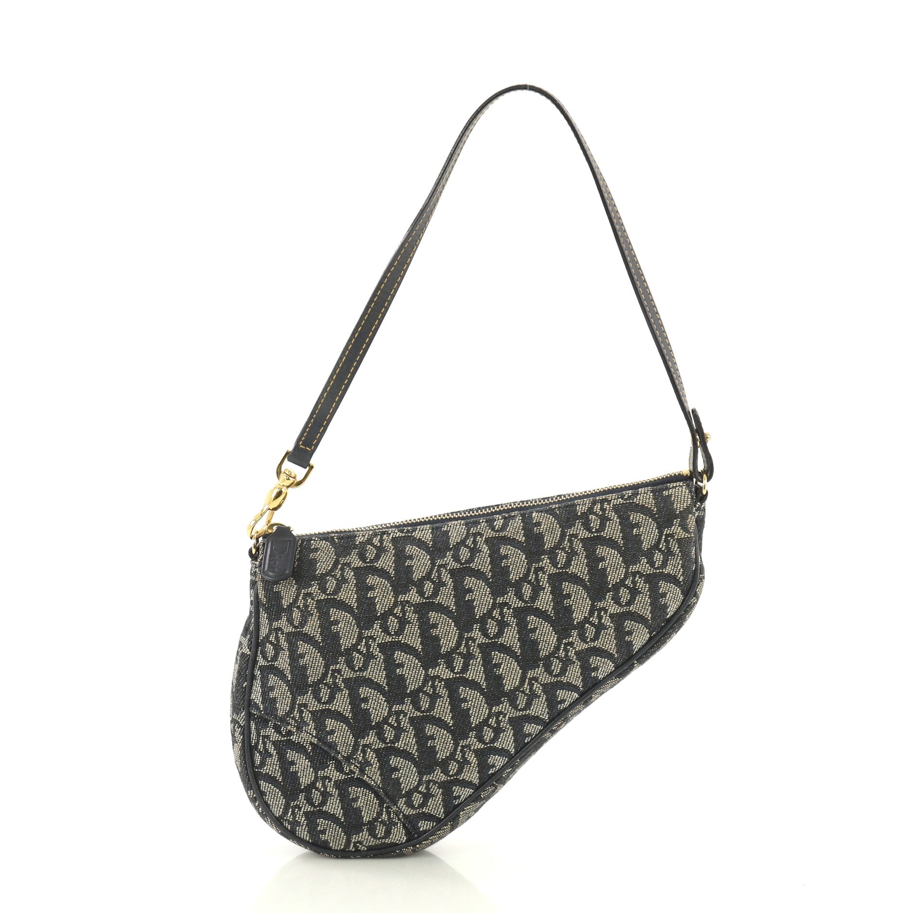 Vintage Saddle Bag Diorissimo Canvas Mini