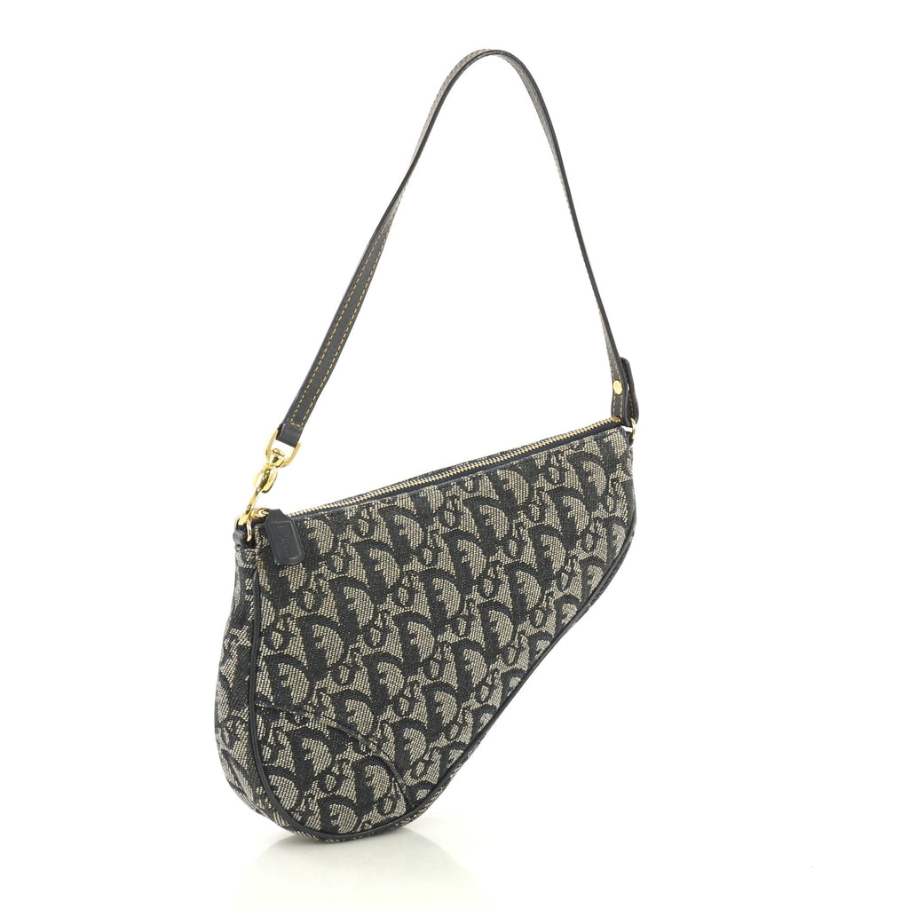 Vintage Saddle Bag Diorissimo Canvas Mini