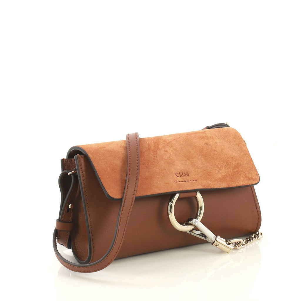 Faye Shoulder Bag Leather and Suede Mini