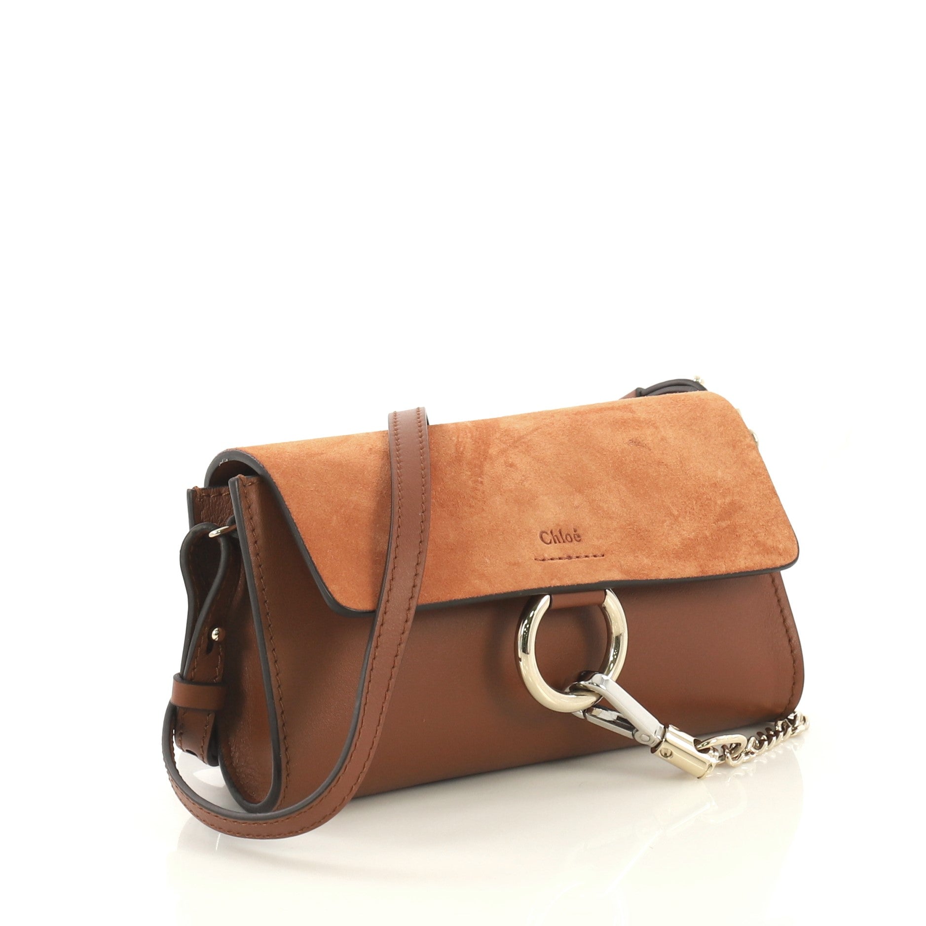 Faye Shoulder Bag Leather and Suede Mini