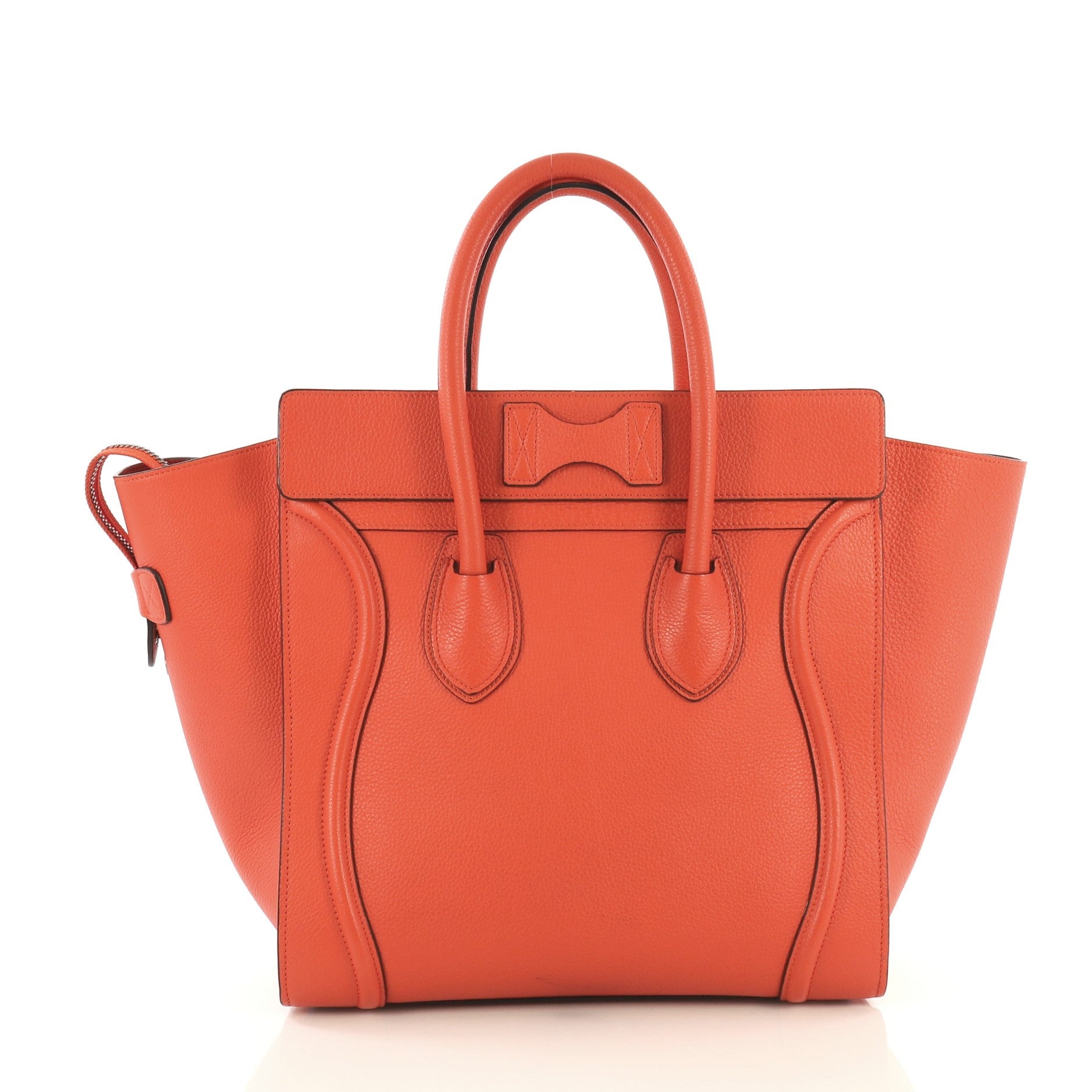 Luggage Handbag Grainy Leather Mini