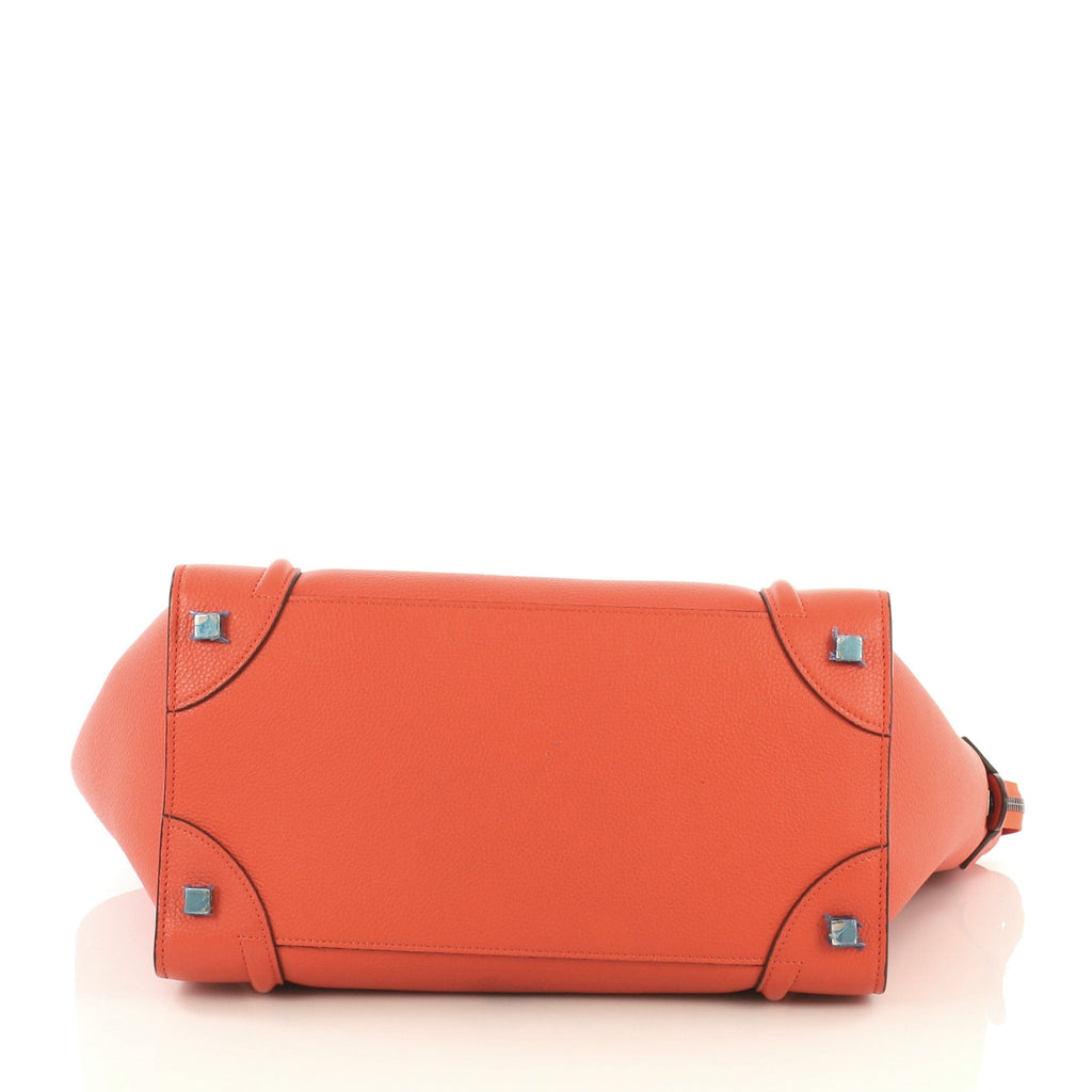 Luggage Handbag Grainy Leather Mini