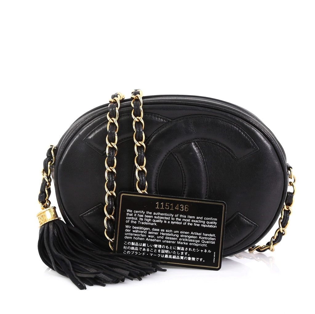 Vintage Tambourine Crossbody Bag Leather Mini