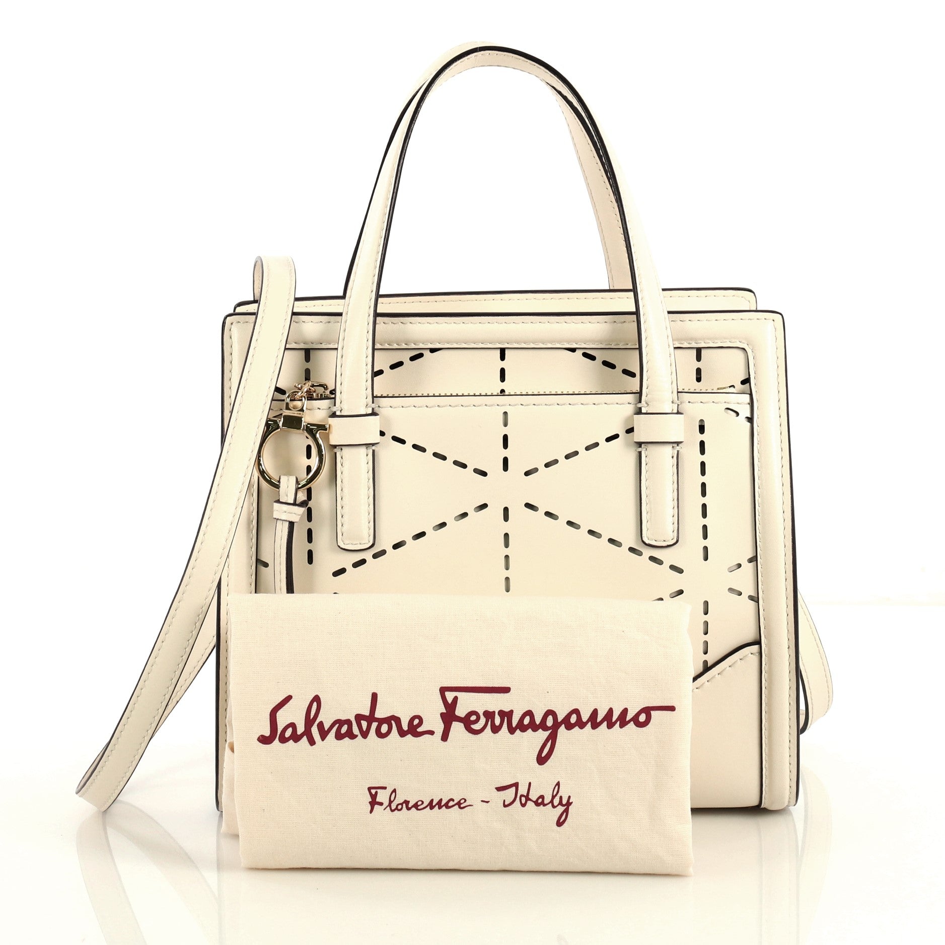 Amy Tote Perforated Leather Mini