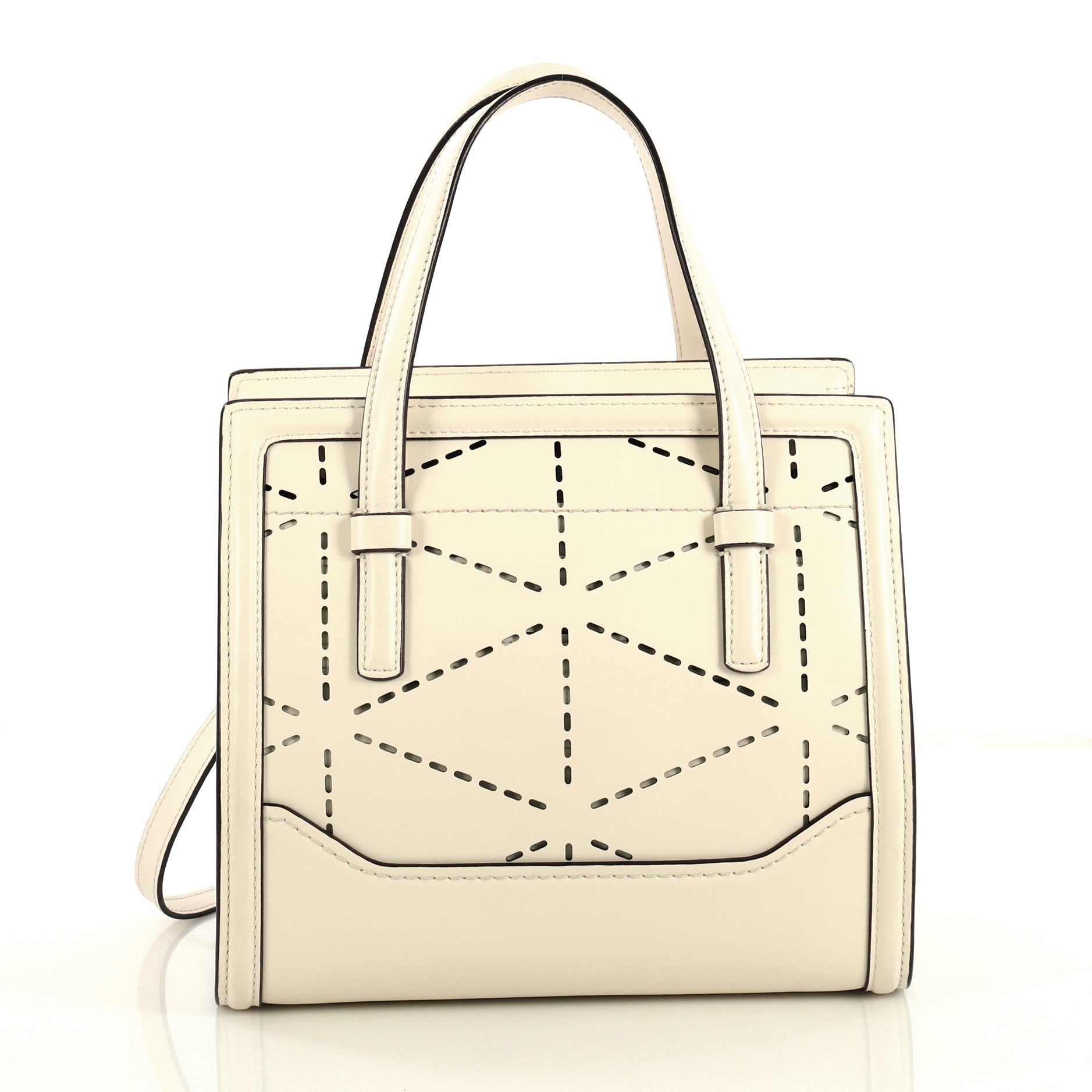 Amy Tote Perforated Leather Mini