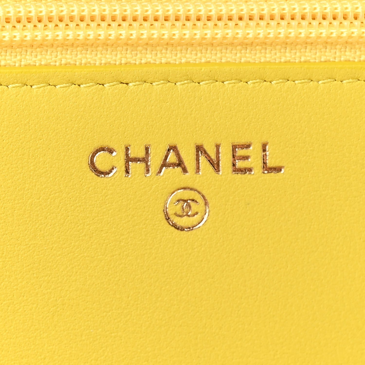 Lambskin Cotten Woven Boy Wallet On Chain WOC Yellow