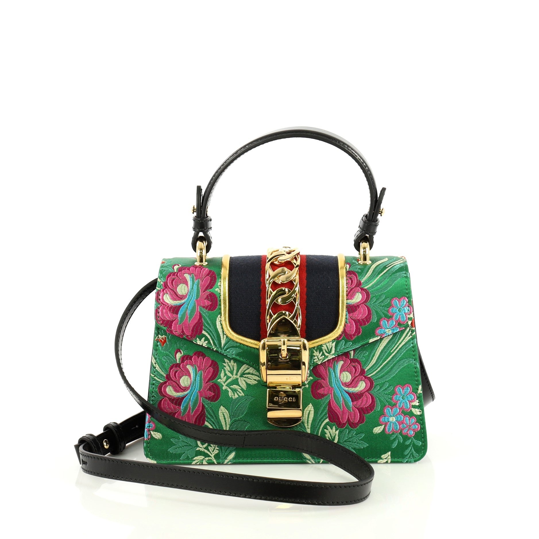Sylvie Top Handle Bag Brocade Mini