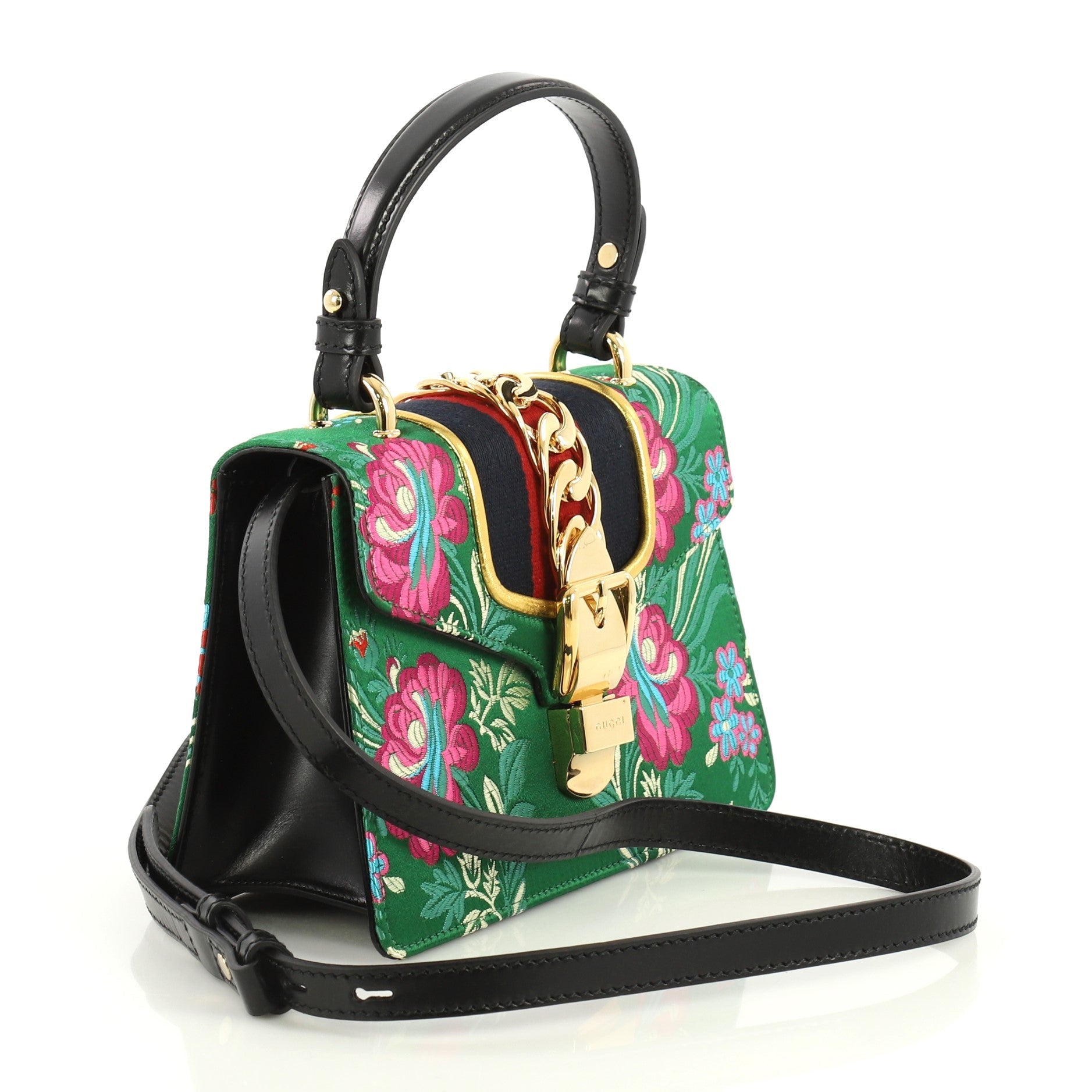 Sylvie Top Handle Bag Brocade Mini
