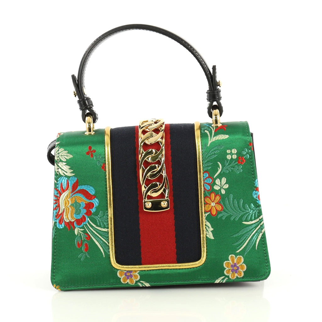 Sylvie Top Handle Bag Brocade Mini