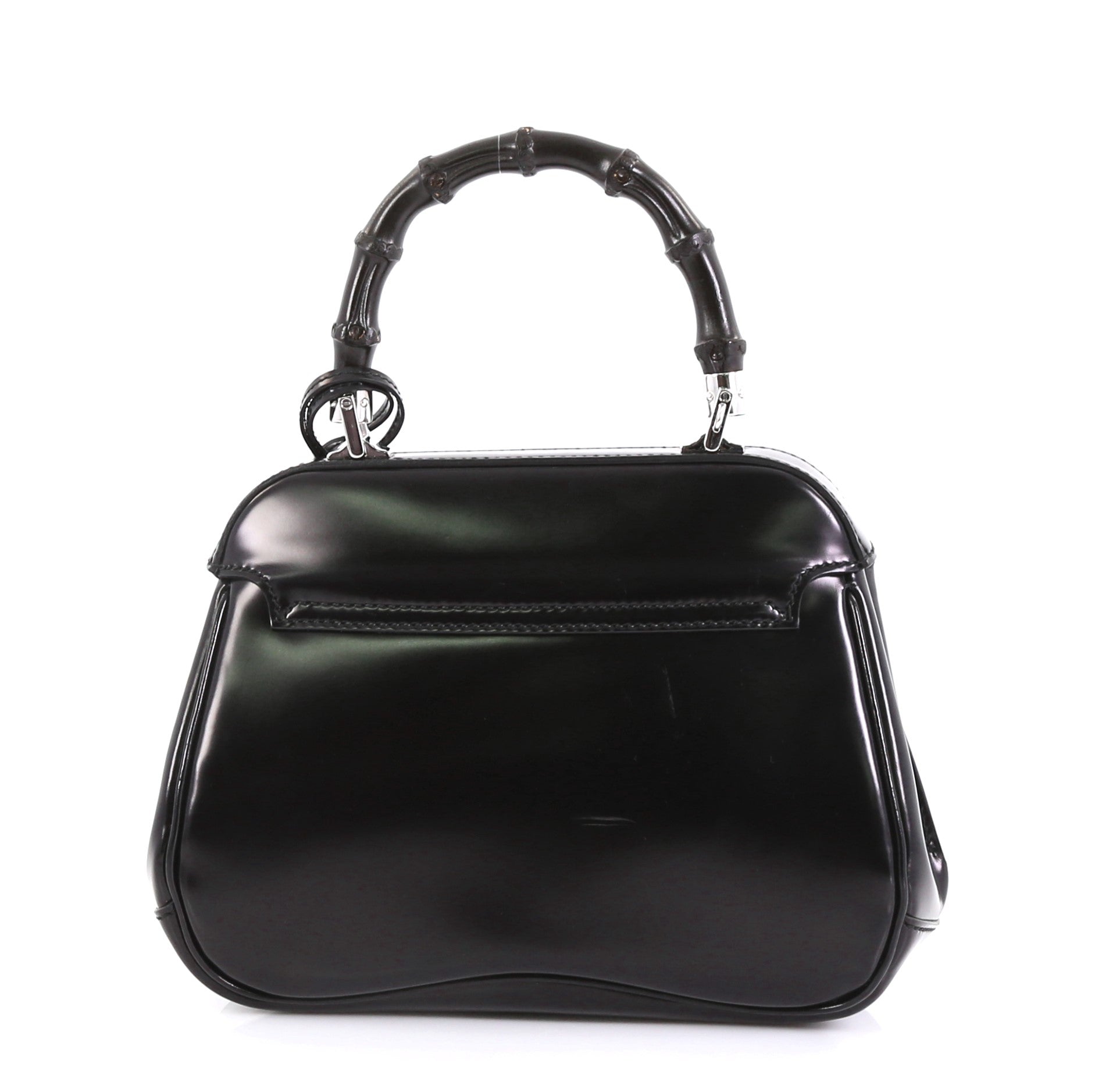 Lady Lock Bamboo Top Handle Bag Leather Mini
