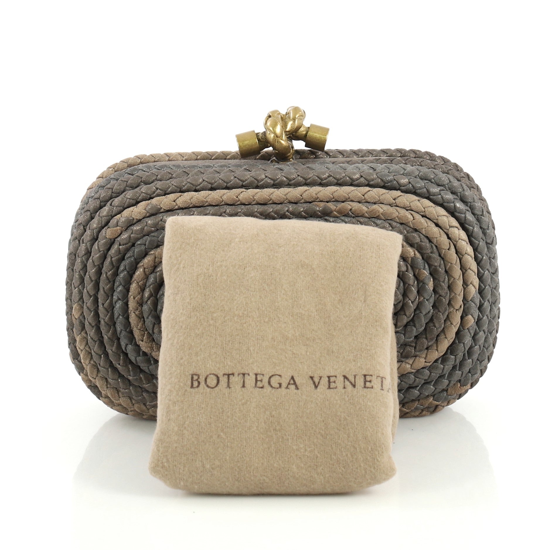 Knot Clutch Braided Leather Small