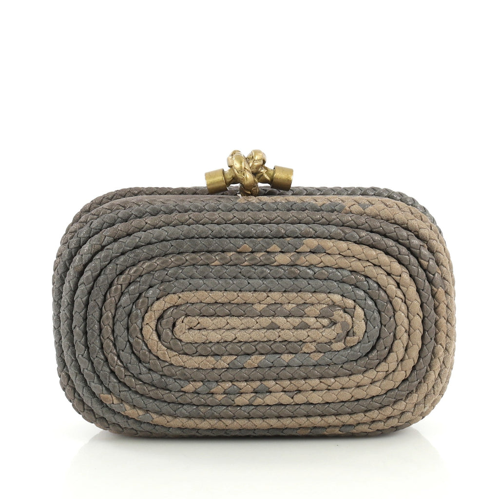 Knot Clutch Braided Leather Small