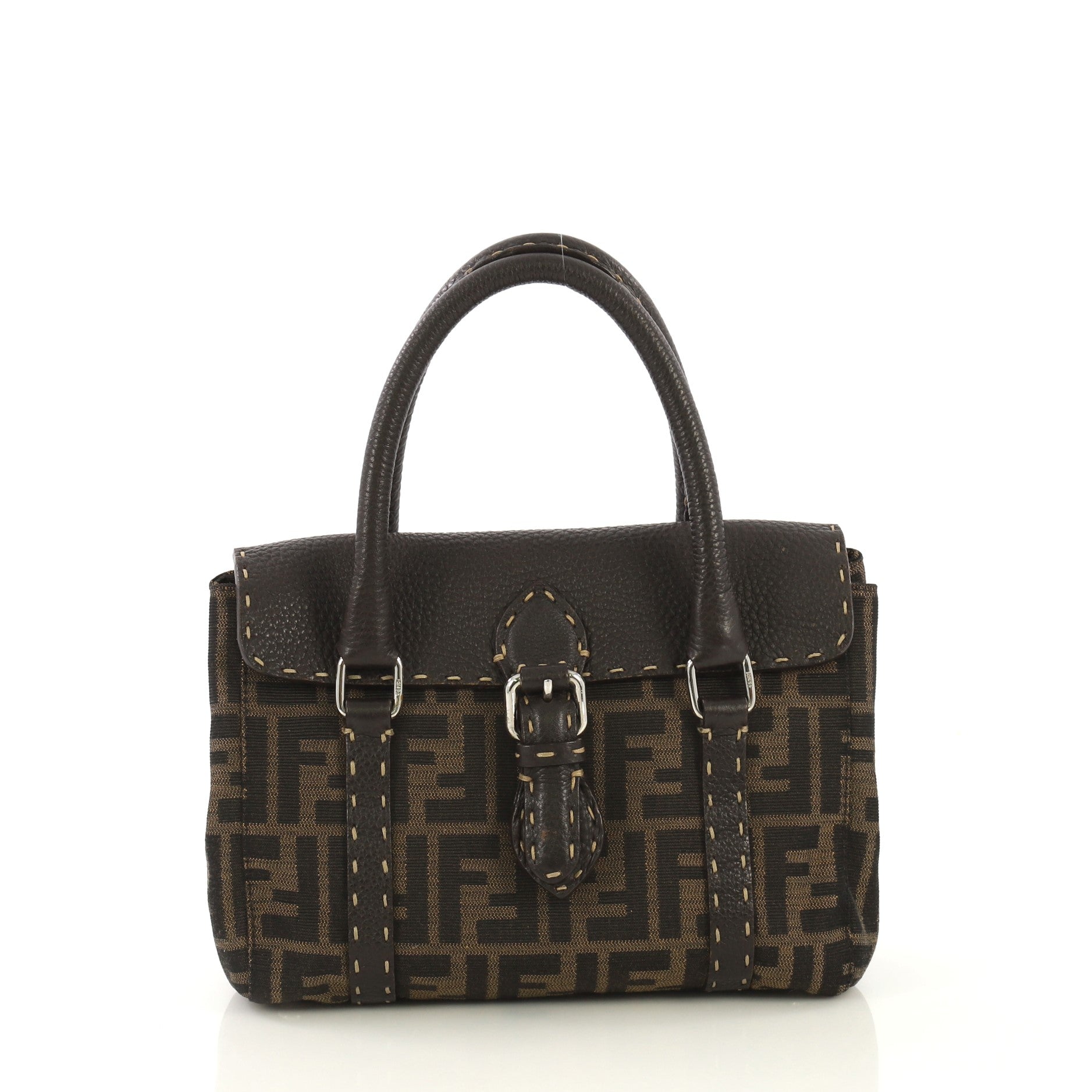 Selleria Linda Satchel Zucca Canvas with Leather Mini