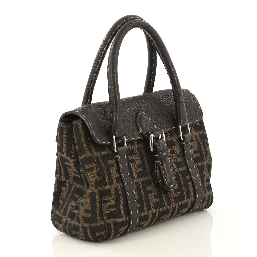 Selleria Linda Satchel Zucca Canvas with Leather Mini