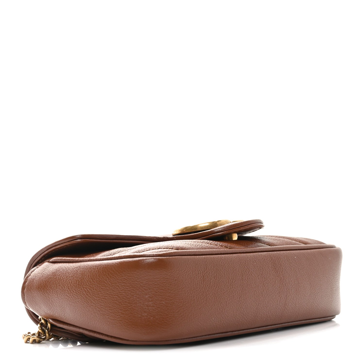 Azalea Calfskin Matelasse Diagonal Super Mini GG Marmont Shoulder Bag Cuir