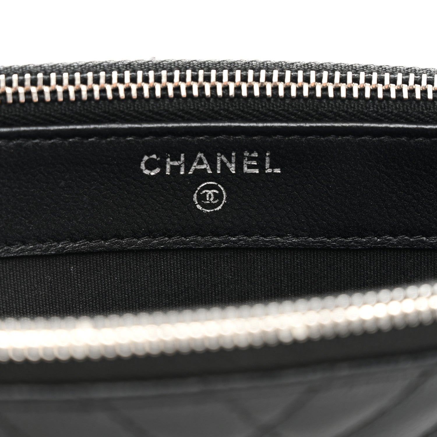 Caviar Quilted Diamond Small CC Duo Clutch With Chain Black
