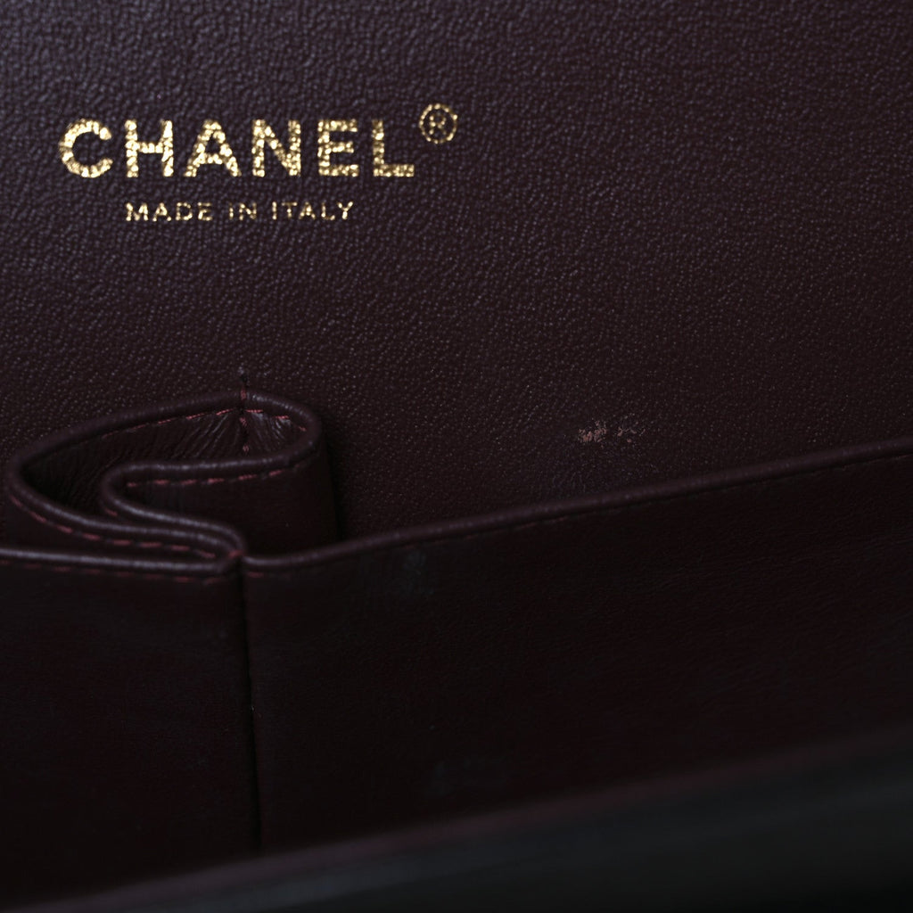 Lambskin Quilted Jumbo Double Flap Black