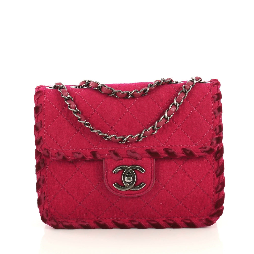 Fancy Flap Bag Quilted Felt Mini