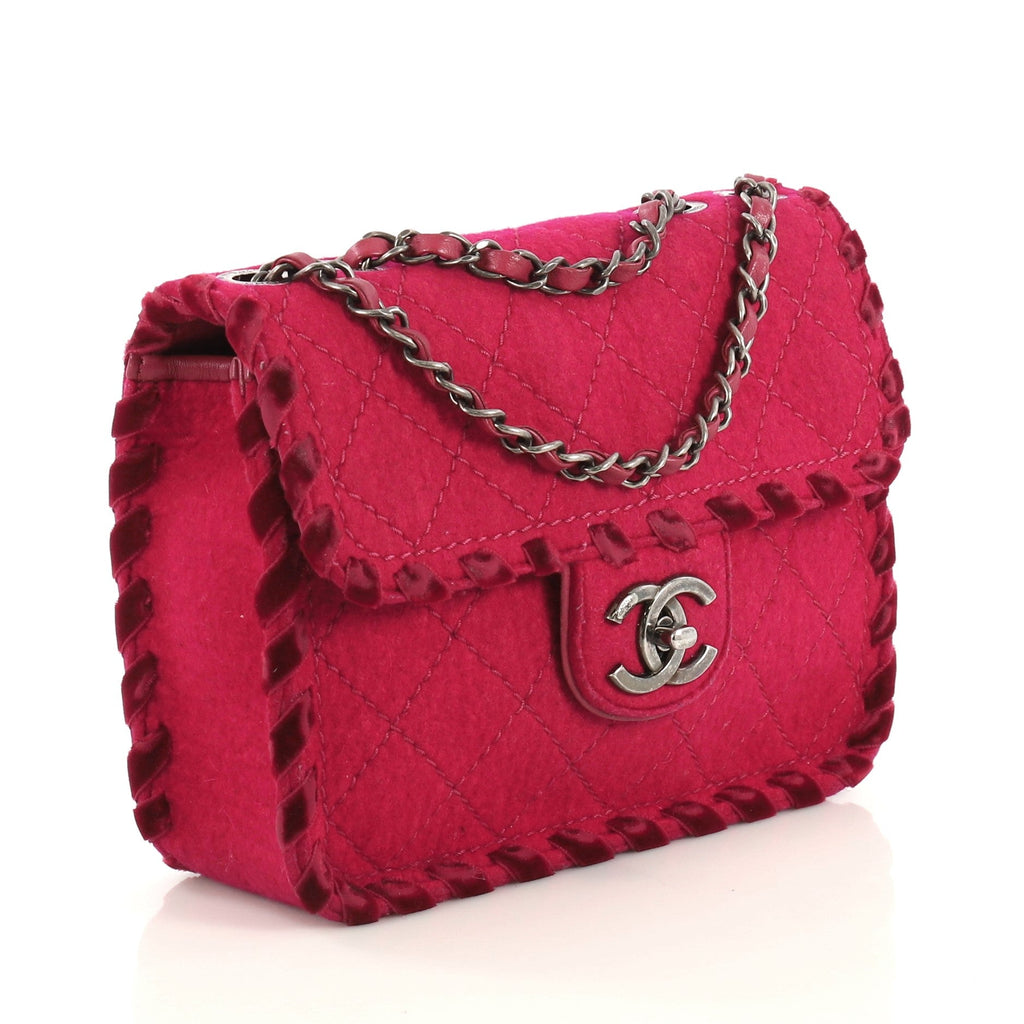 Fancy Flap Bag Quilted Felt Mini