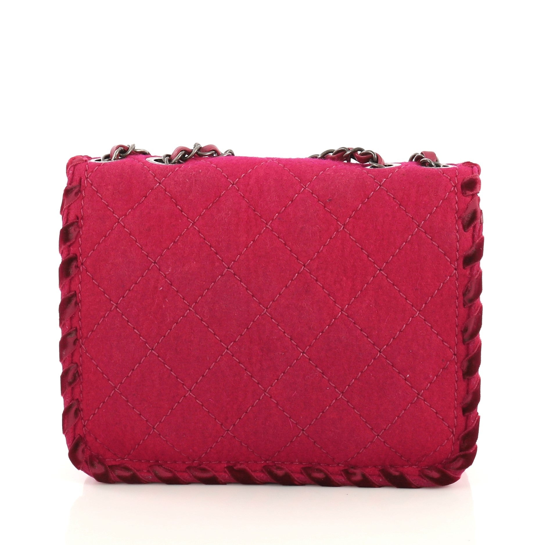 Fancy Flap Bag Quilted Felt Mini