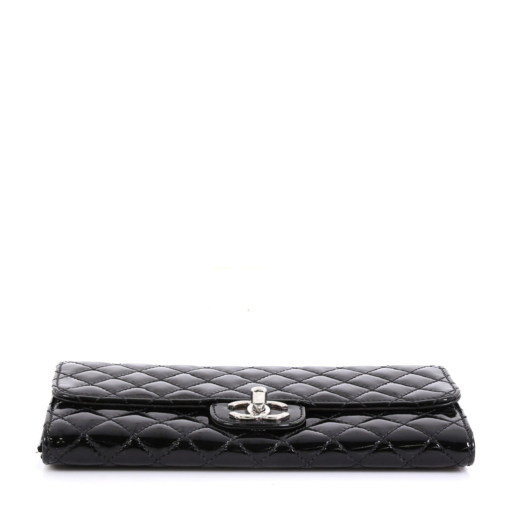 Wallet On Chain Clutch Quilted Patent East West