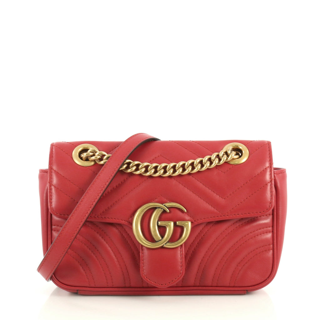 GG Marmont Flap Bag Matelasse Leather Mini