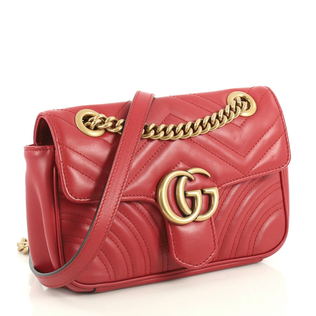 GG Marmont Flap Bag Matelasse Leather Mini