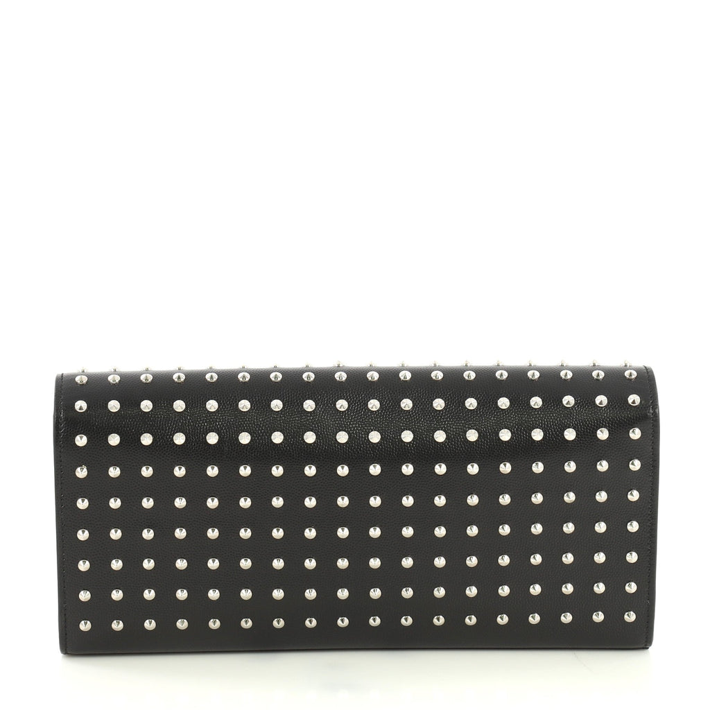 Classic Monogram Clutch Studded Leather Long