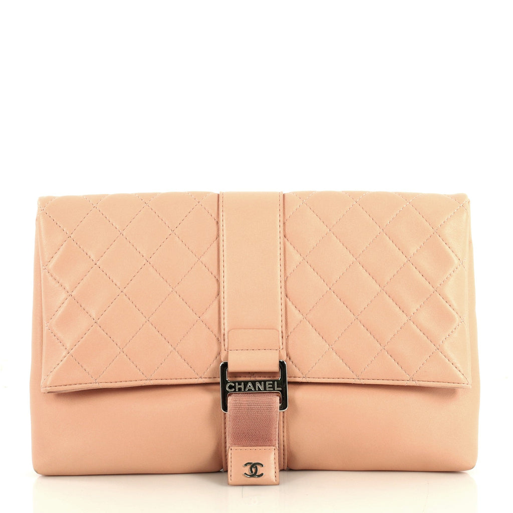 Grip Clutch Quilted Lambskin