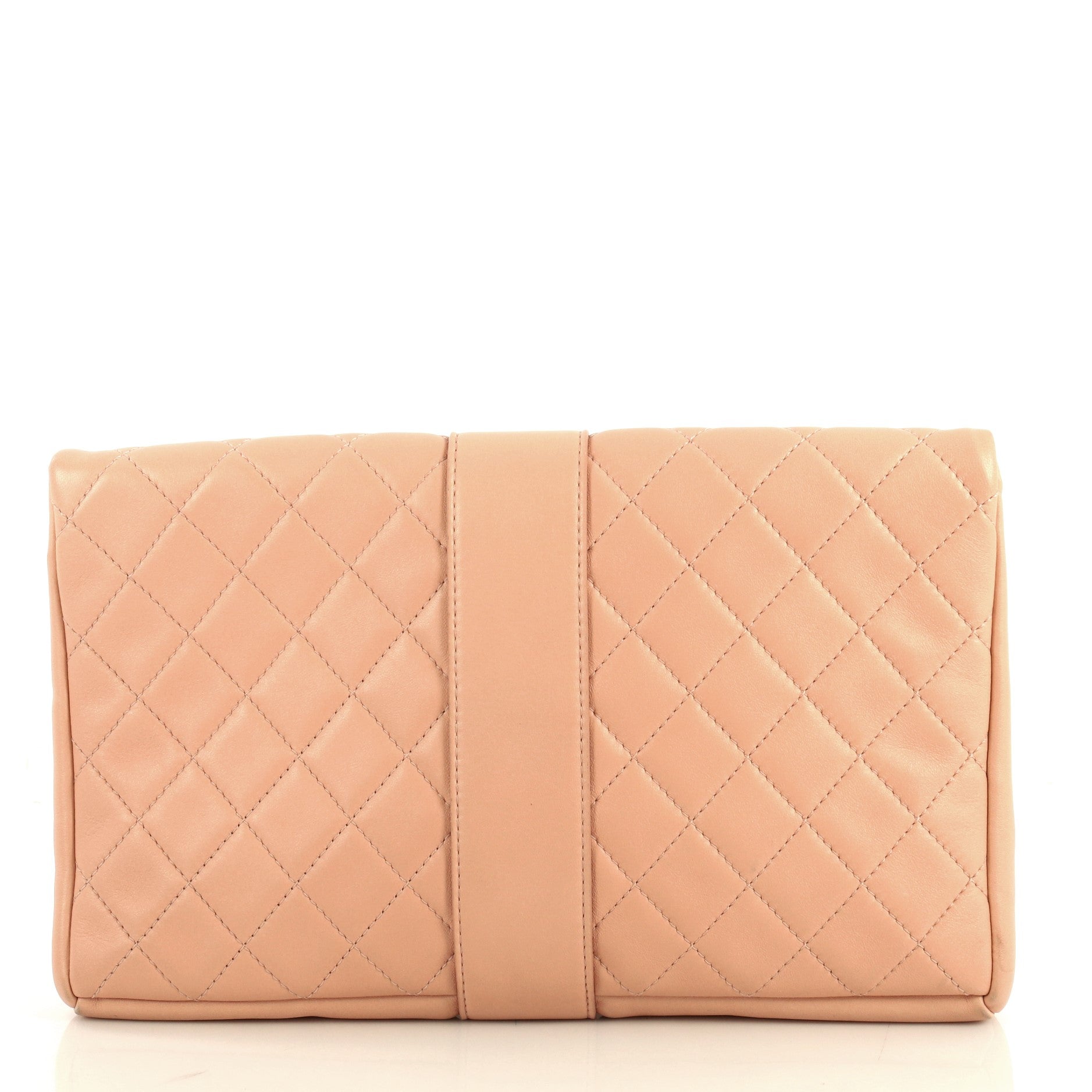 Grip Clutch Quilted Lambskin