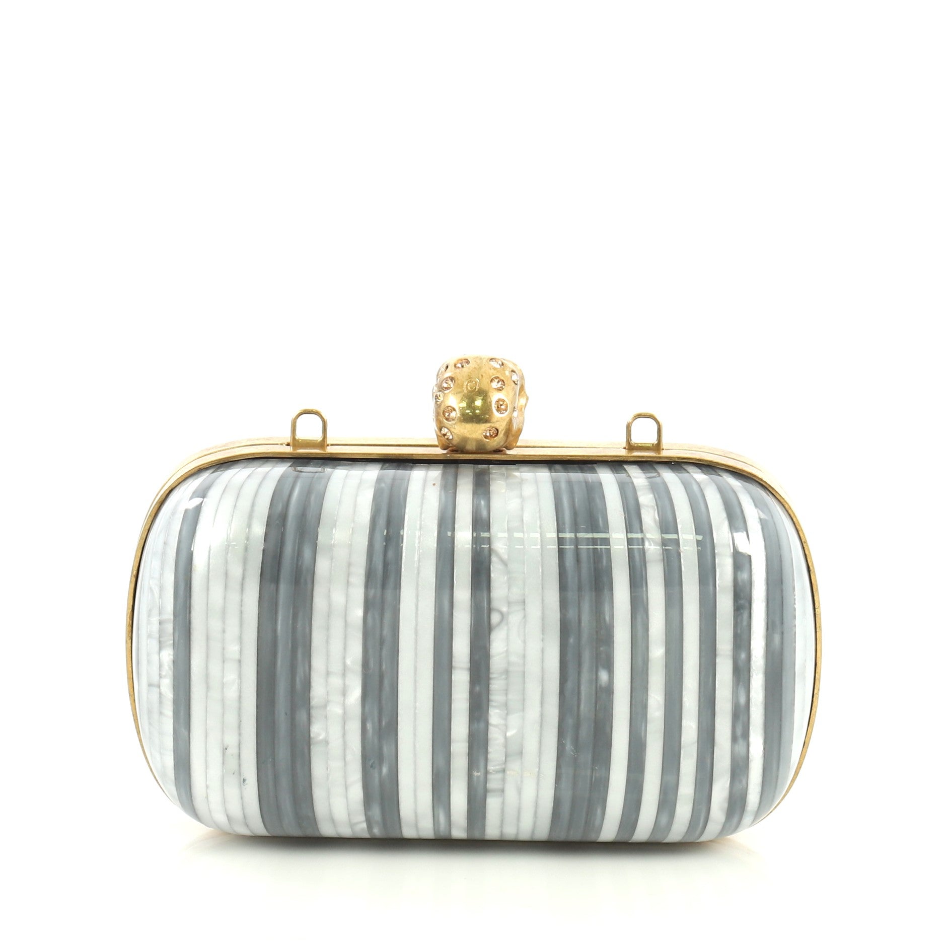 Skull Box Clutch Marbled Plexiglass Small