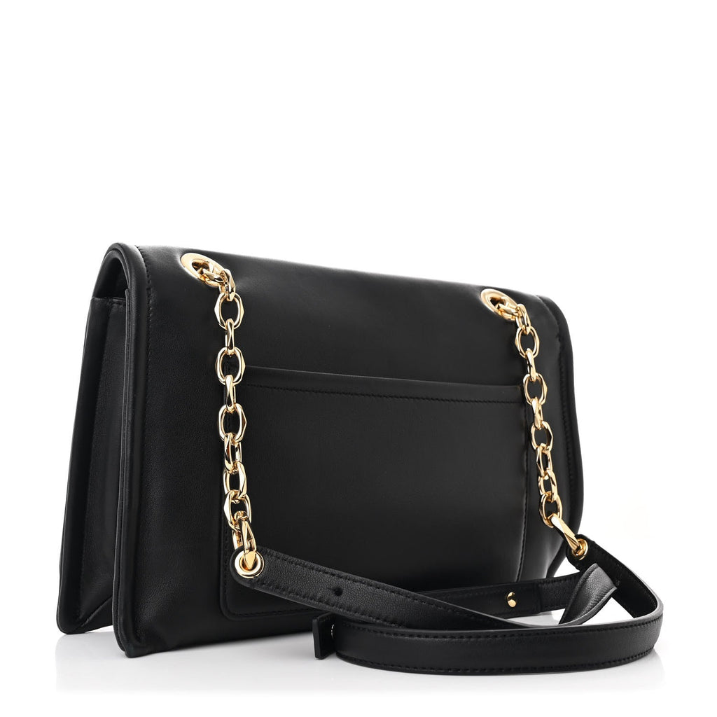 Nappa Vlogo Chain Bag Black