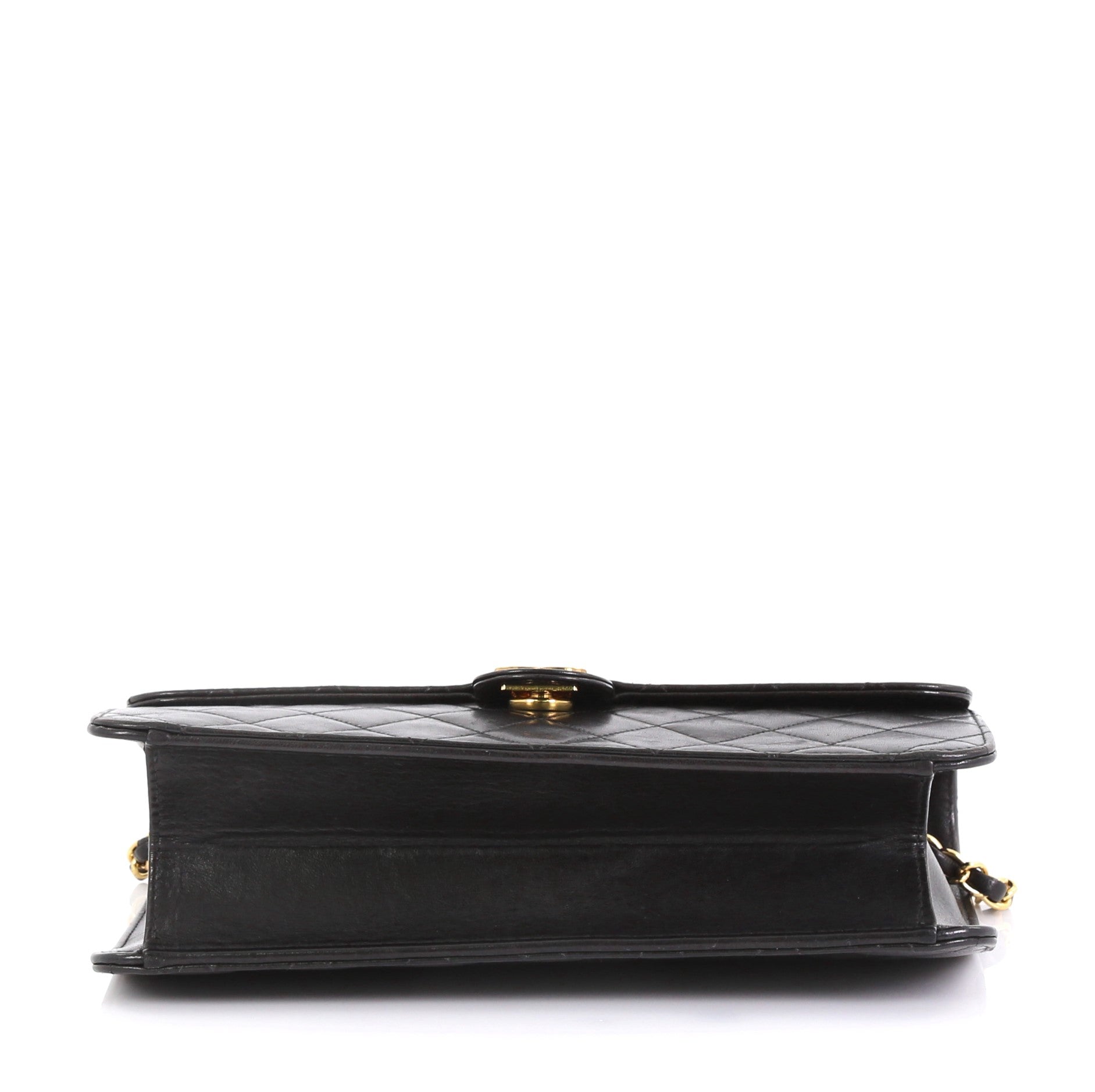 Vintage Clutch with Chain Quilted Leather Medium