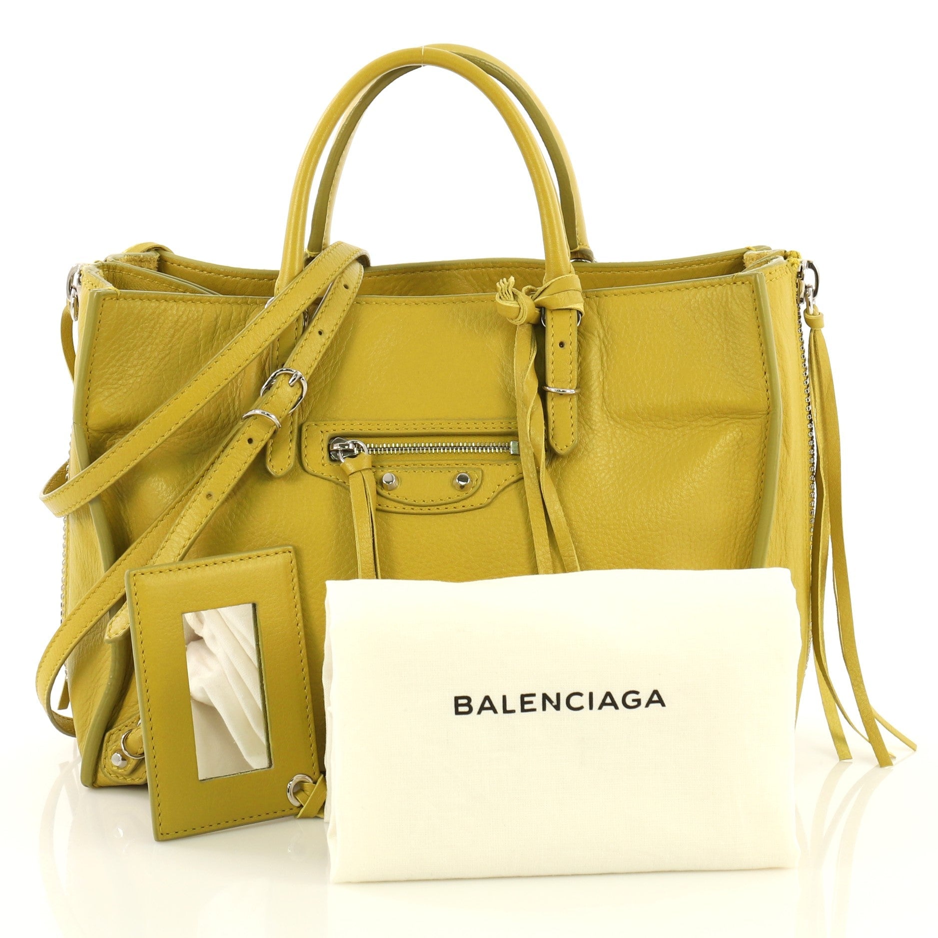 Papier A4 Zip Around Classic Studs Bag Leather Mini