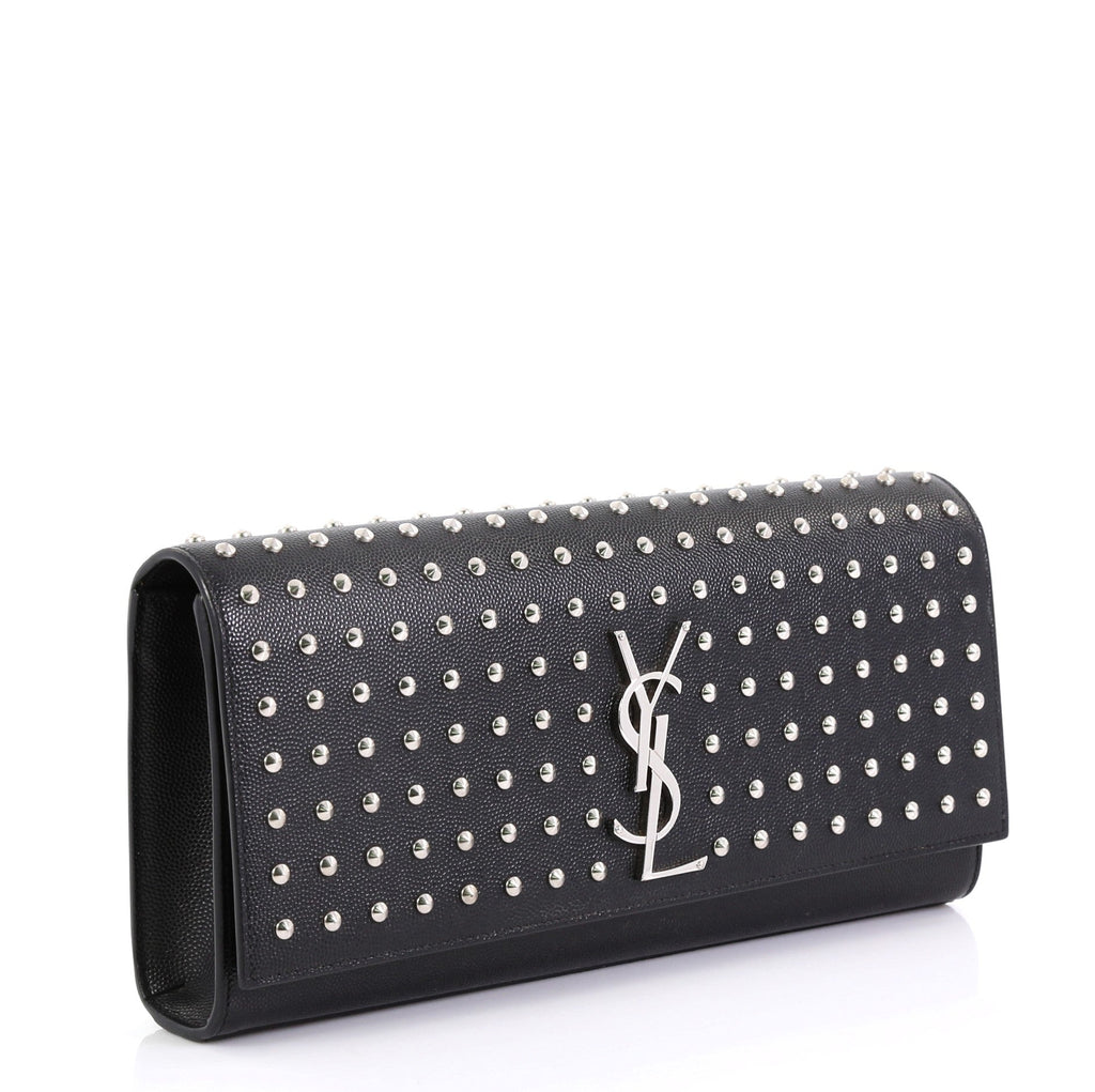 Classic Monogram Clutch Studded Leather Long