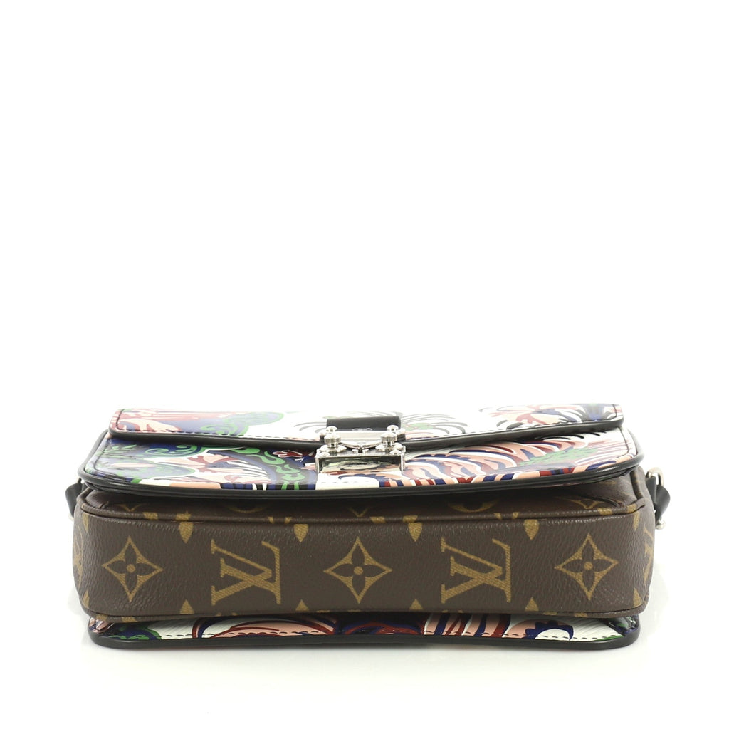 Pochette Metis Printed Epi Leather with Monogram Canvas Mini
