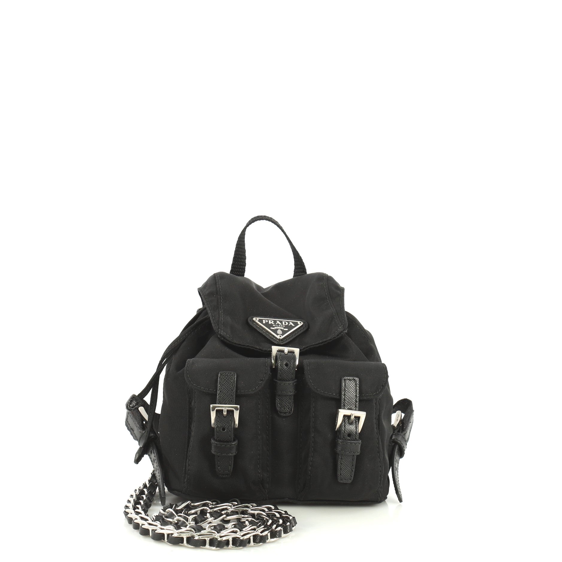 Convertible Chain Backpack Tessuto Mini