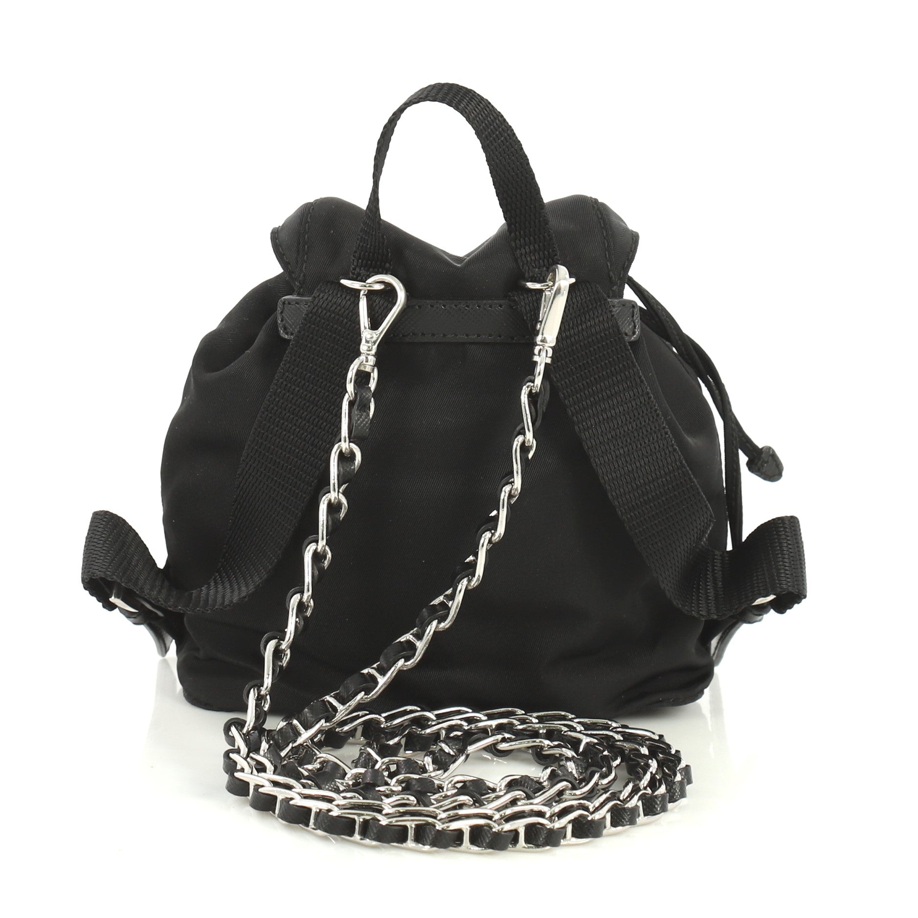Convertible Chain Backpack Tessuto Mini