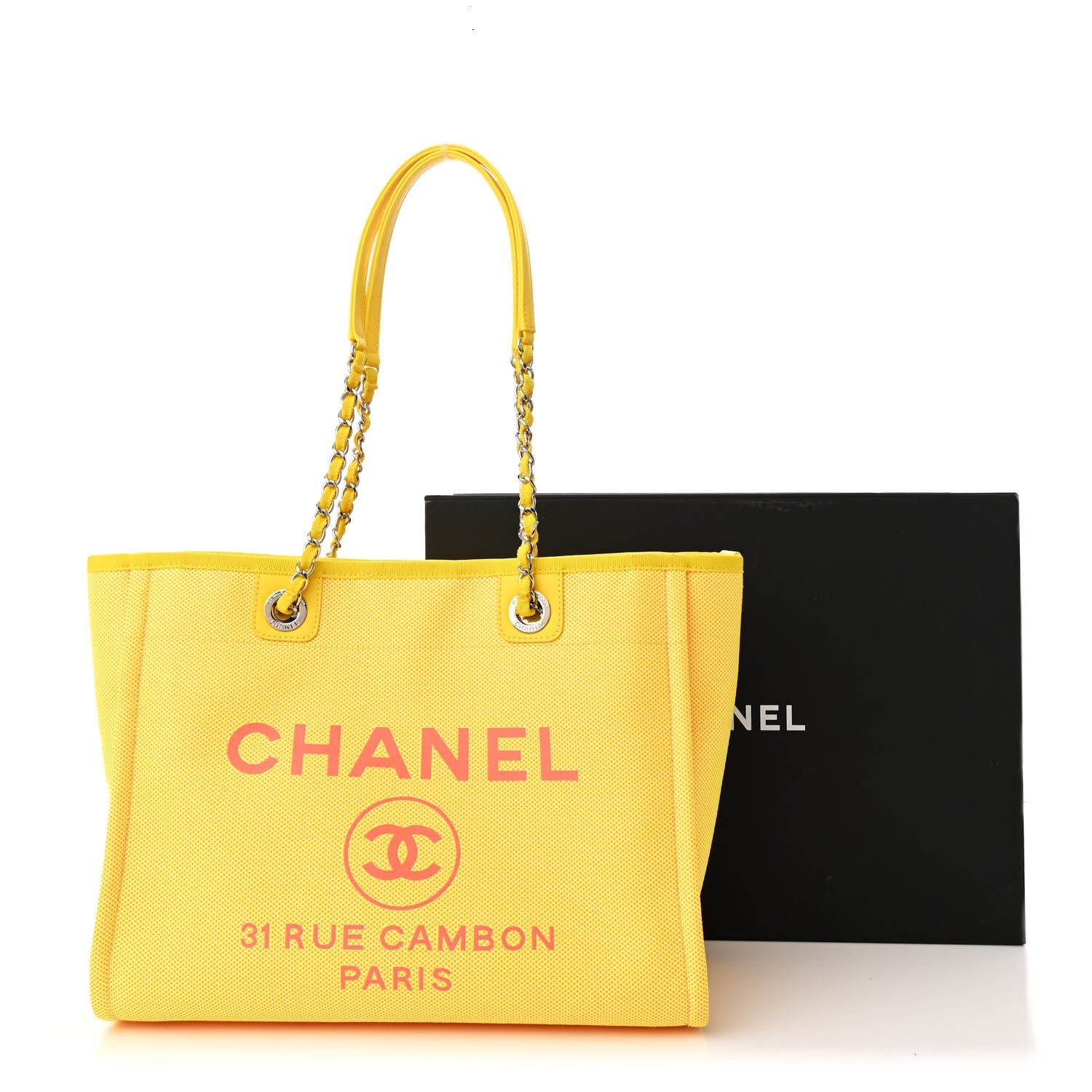 Mixed Fibers Small Deauville Tote Yellow Orange